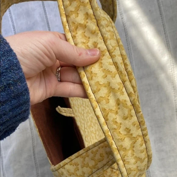 Handmade Yellow Patterned Tote Bag. - Picture 10 of 13